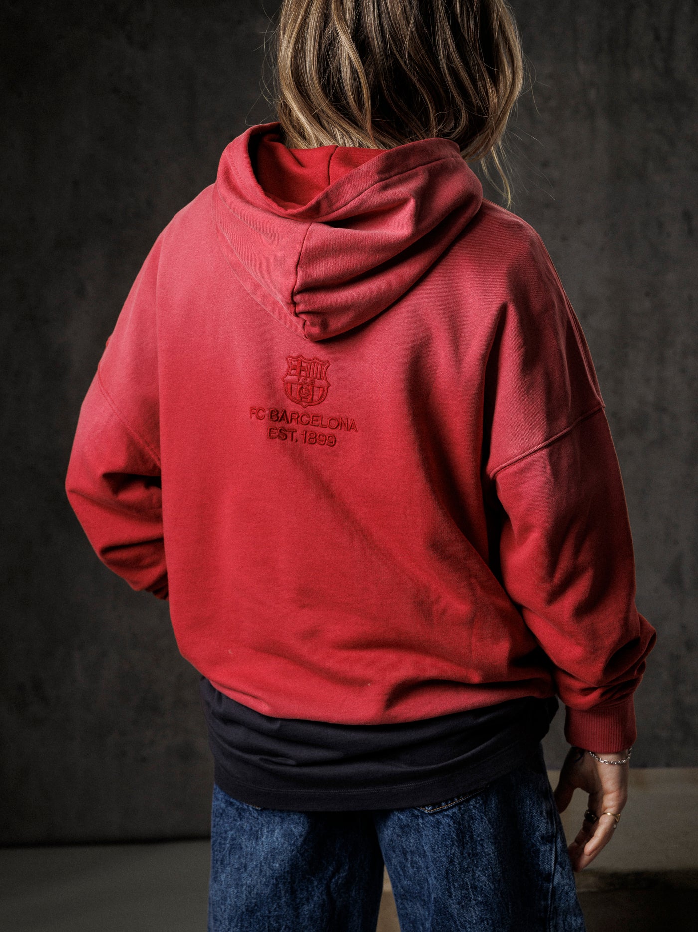 Hoodie Red Aftermatch Barça