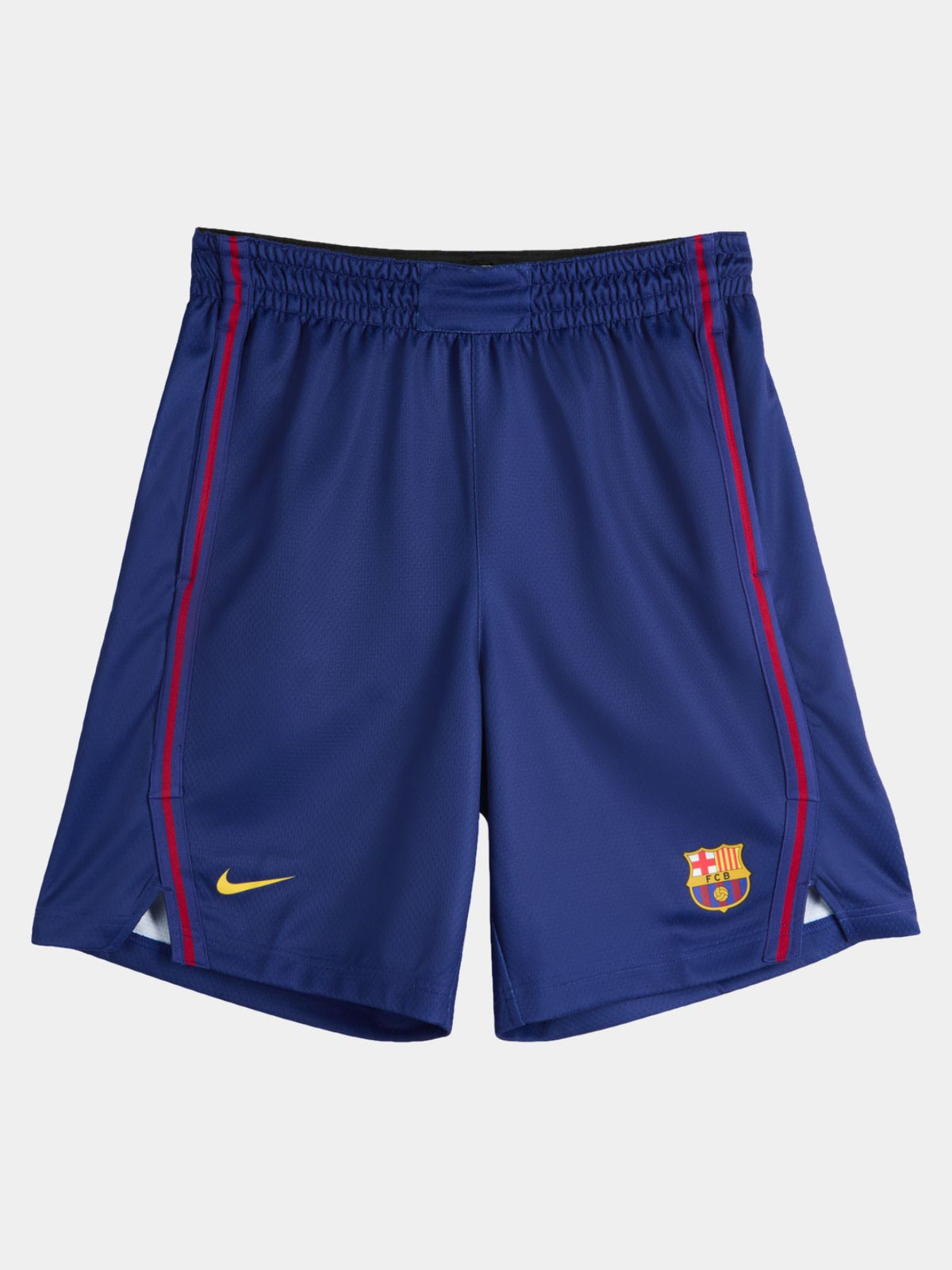 Man in FC Barcelona roller hockey kit with red and blue vertical stripes 