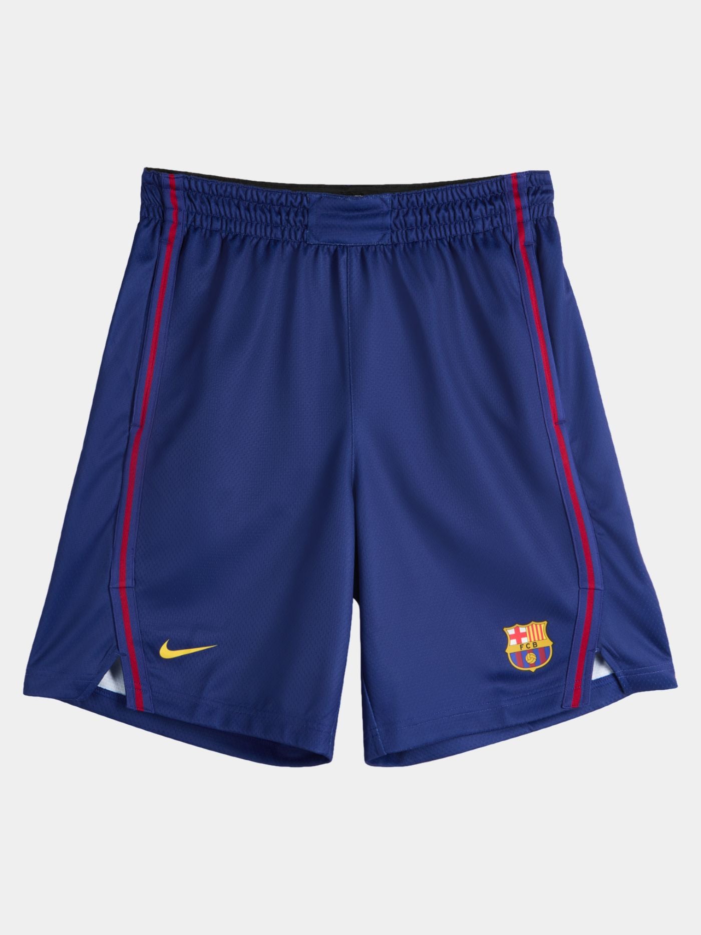 Man in FC Barcelona roller hockey kit with red and blue vertical stripes 