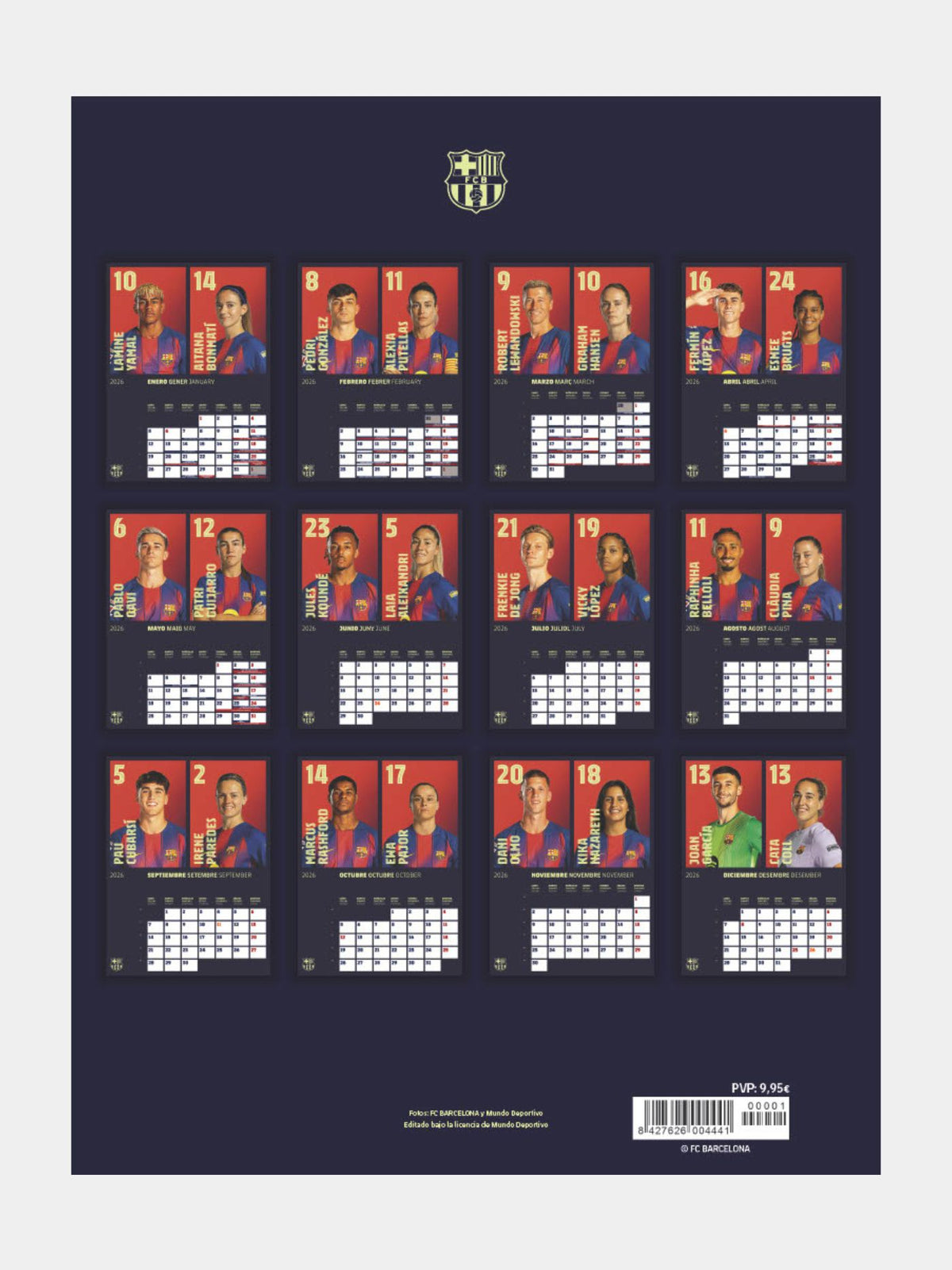 Calendrier Mural Du FC Barcelone 2026 Bar a Official Store calendrier-mural-du-fc-barcelone-2026-bar-a-official-store