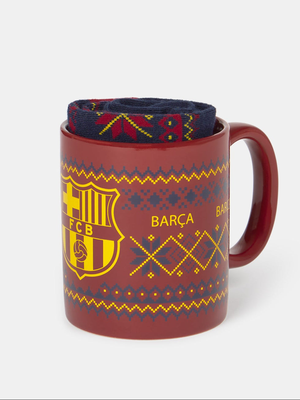 Christmas Pack Mug + Socks FC Barcelona