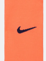 FC Barcelona third kit football socks in orange with navy blue details