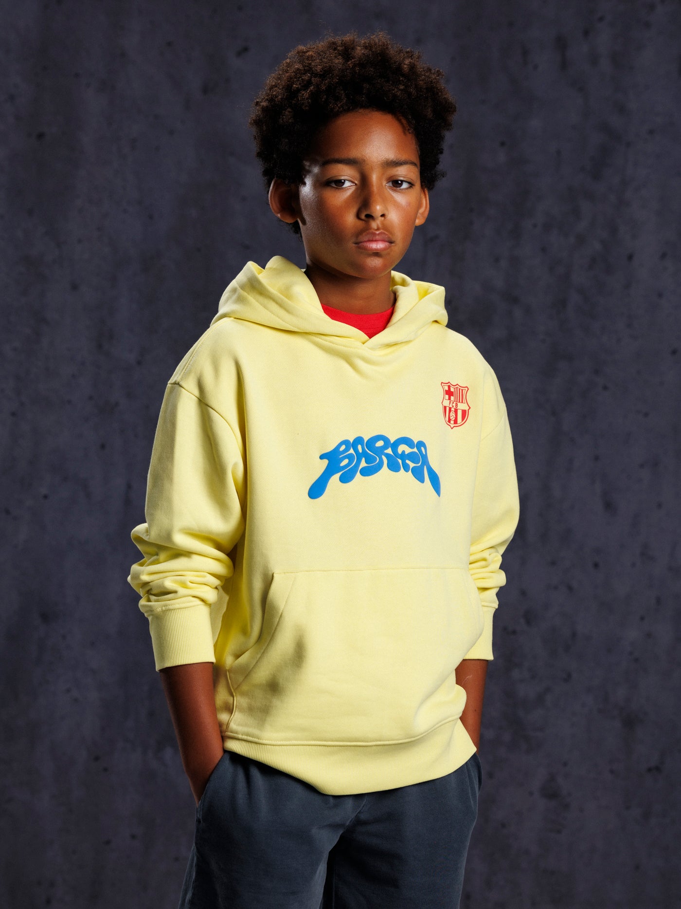 Sudadera con capucha Amarilla Aftermatch Barça