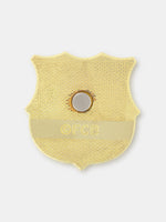 Gold FC Barcelona pin badge featuring the club crest in red, blue, and white