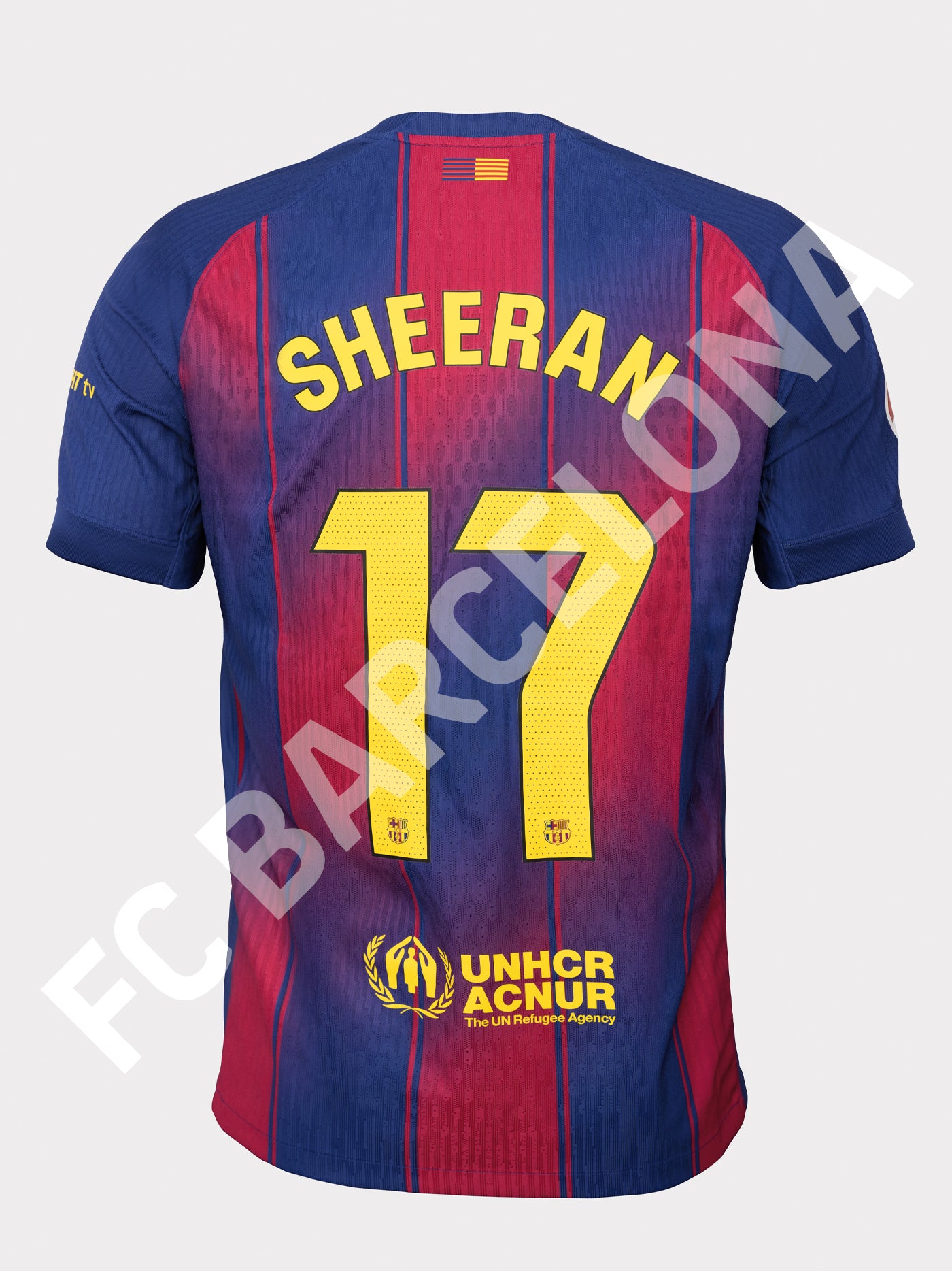 SIGNED | Limited Edition FC BARCELONA x ED SHEERAN 25/26 men's home jersey signed by ED SHEERAN
