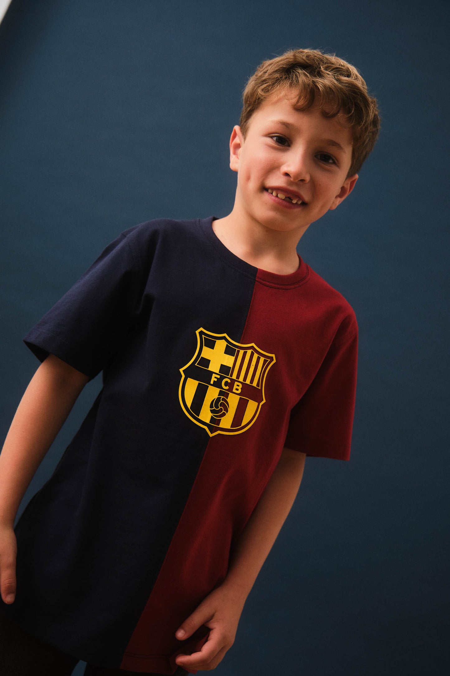 Bicolor tee Barça crest - Junior