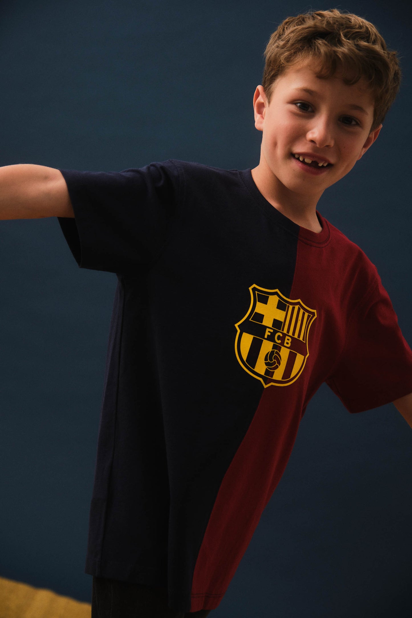 Bicolor tee Barça crest - Junior