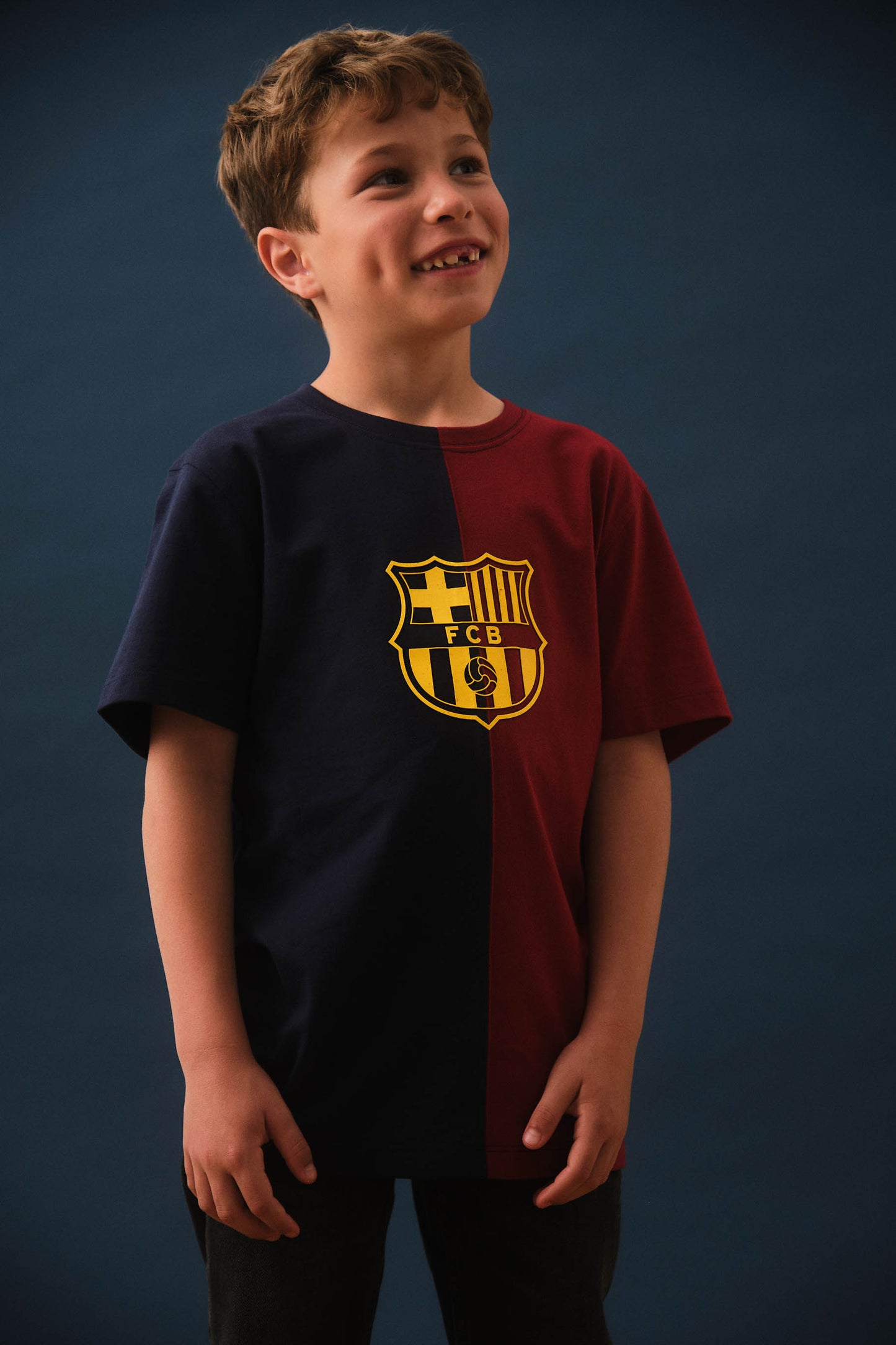 Bicolor tee Barça crest - Junior