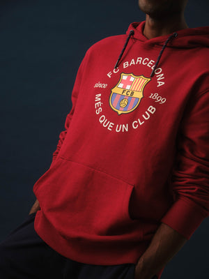 Red Hoodie with Barça Crest