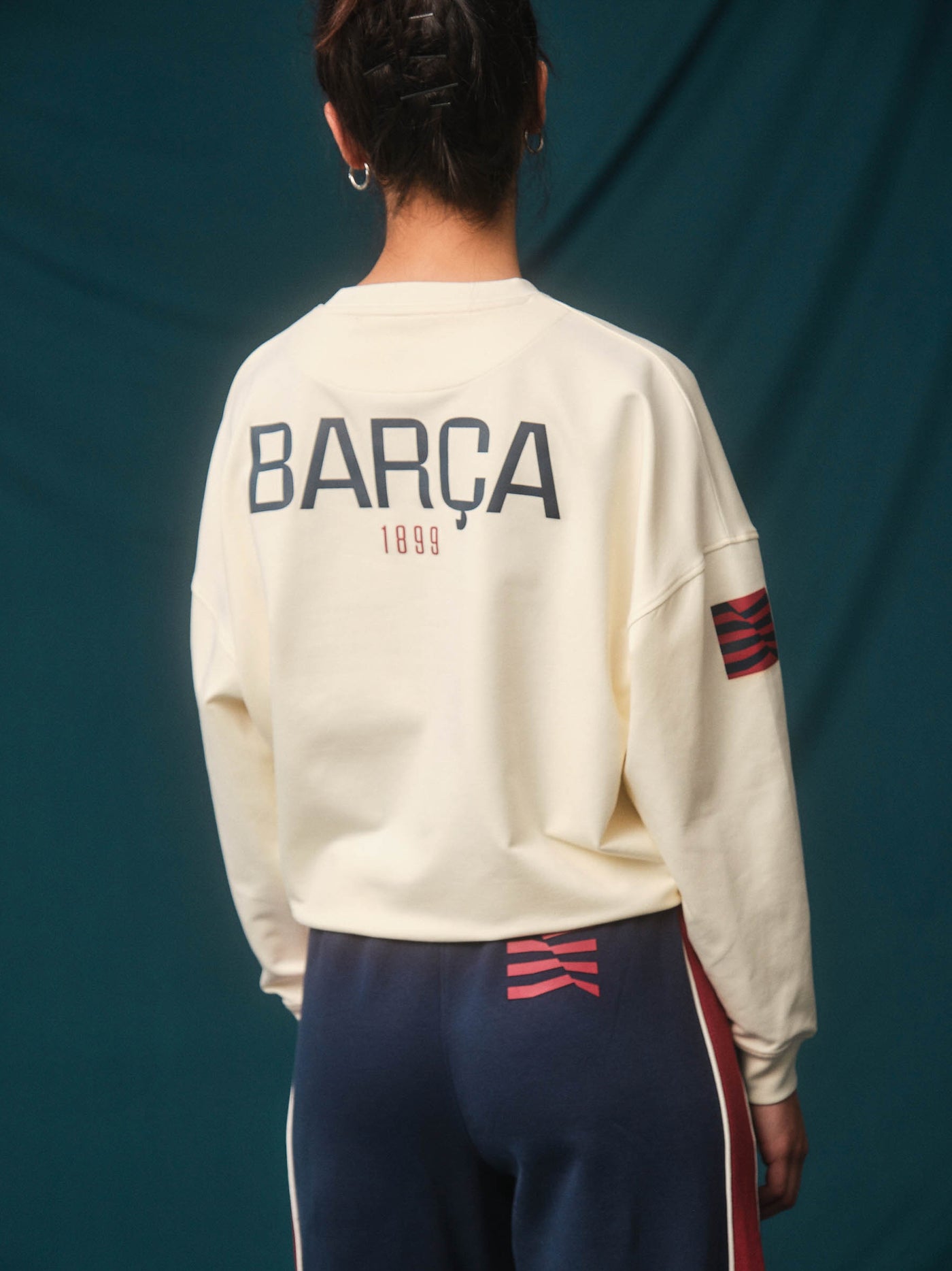 Sweatshirt beige Barça  - Woman