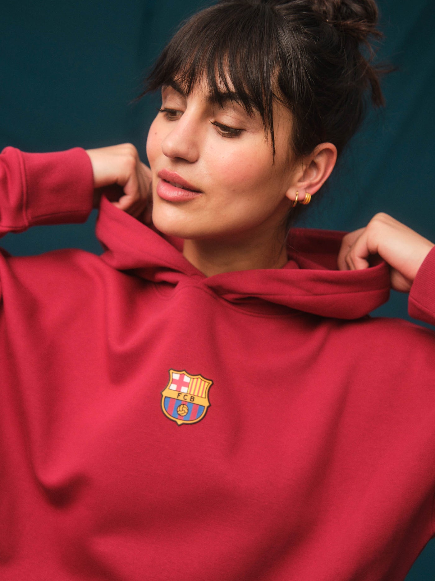 Hoodie red Barça  - Woman