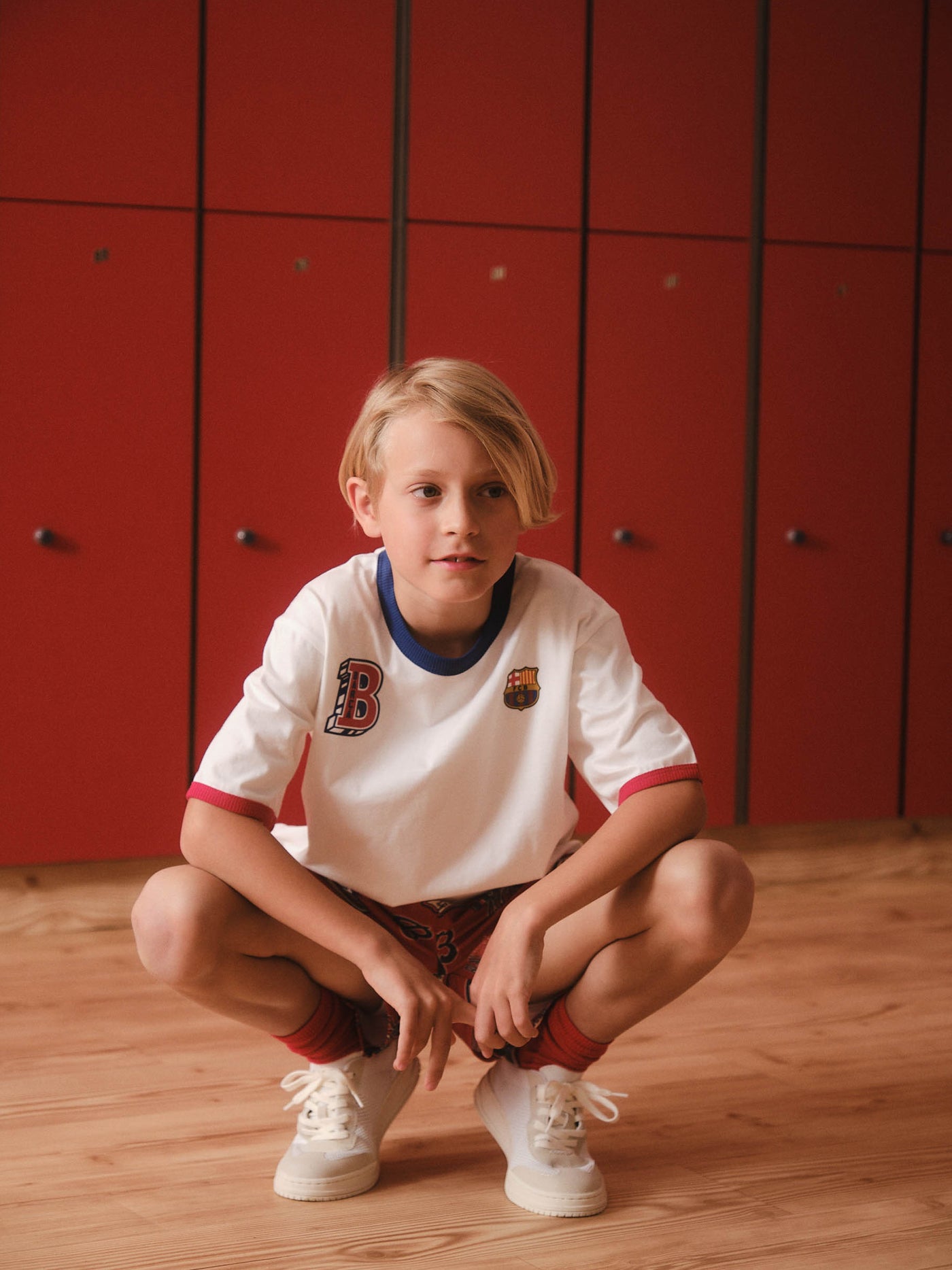 Camiseta blanca con escudo - Junior