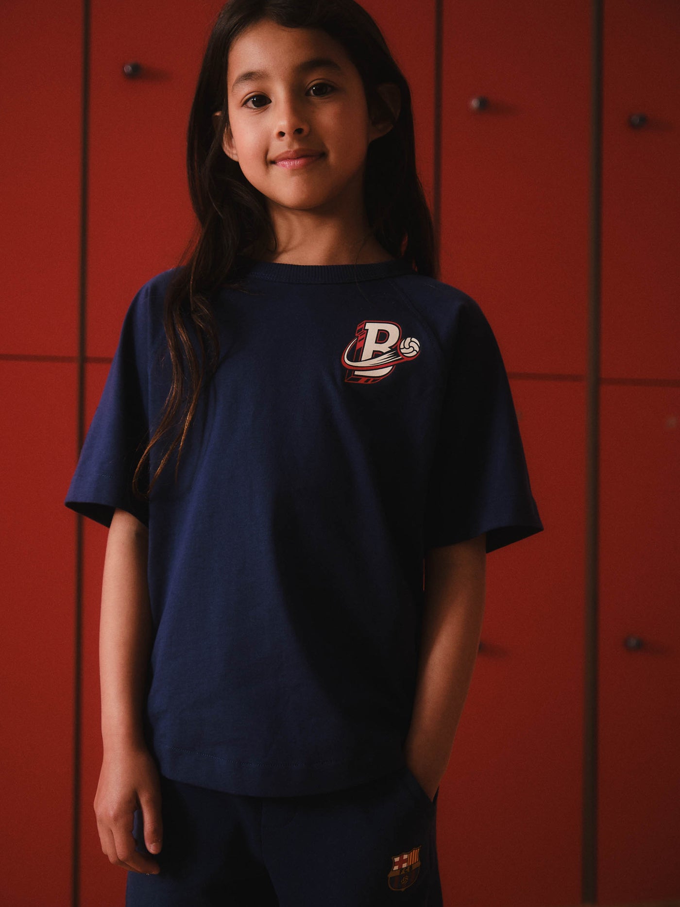 Barça navy blue shirt - Junior