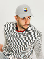Gorra FC Barcelona gris claro