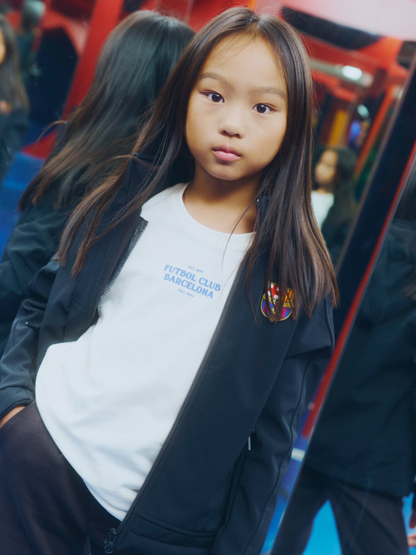 Camiseta beige Barça - Junior