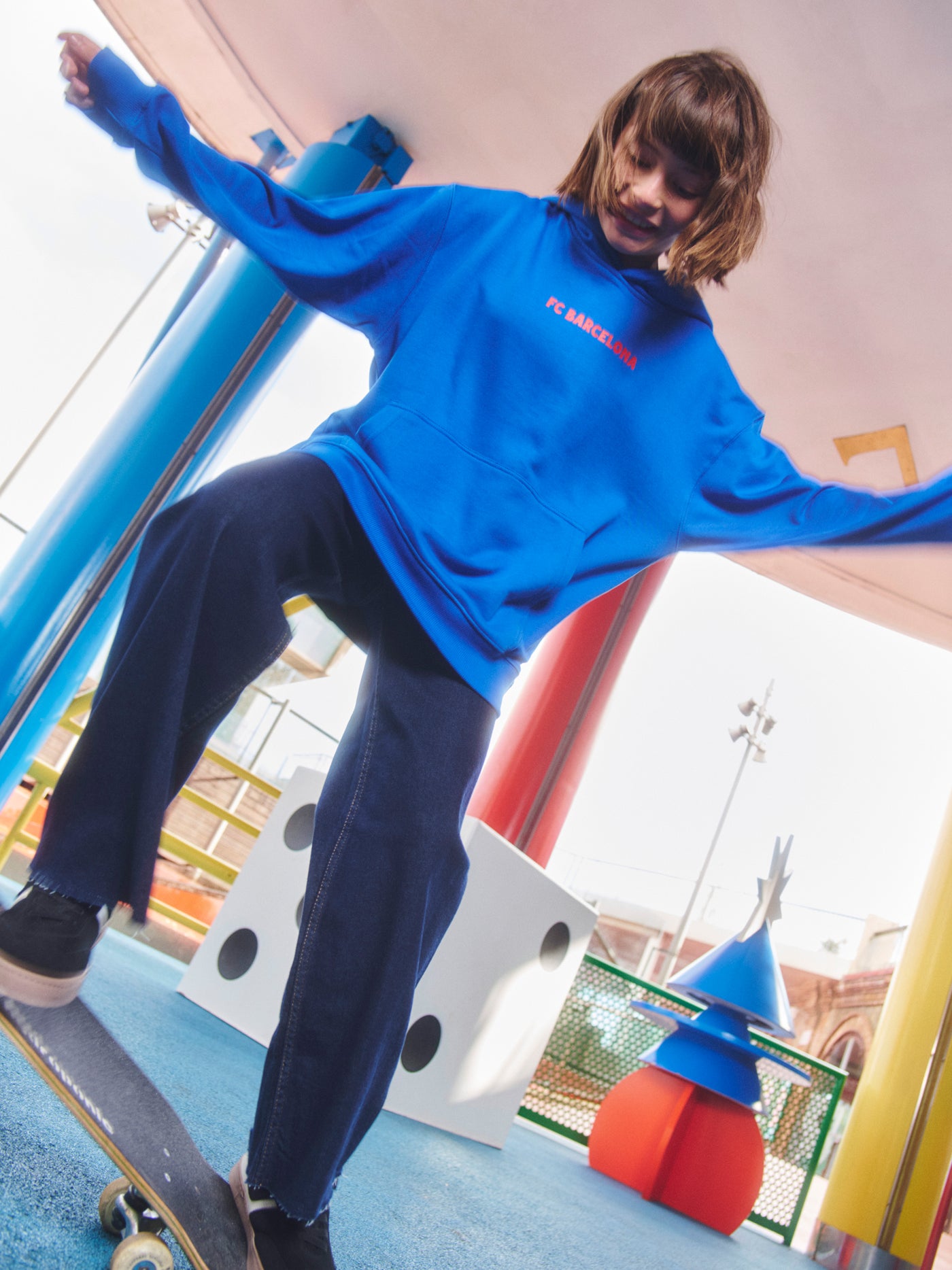 Barça Blue Hoodie - Junior