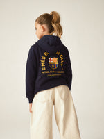 Dessuadora amb caputxa Core Blau Marí "MÉS QUE UN CLUB"