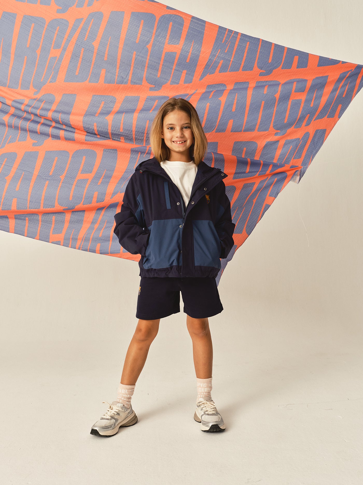 Light Jacket Navy Fan Club Barça - Junior