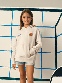 Sweat à Capuche Gris Panot Barça - Enfant