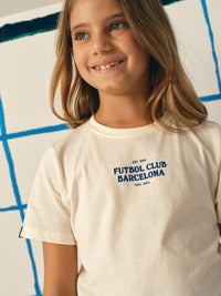 Camiseta beige Barça - Junior