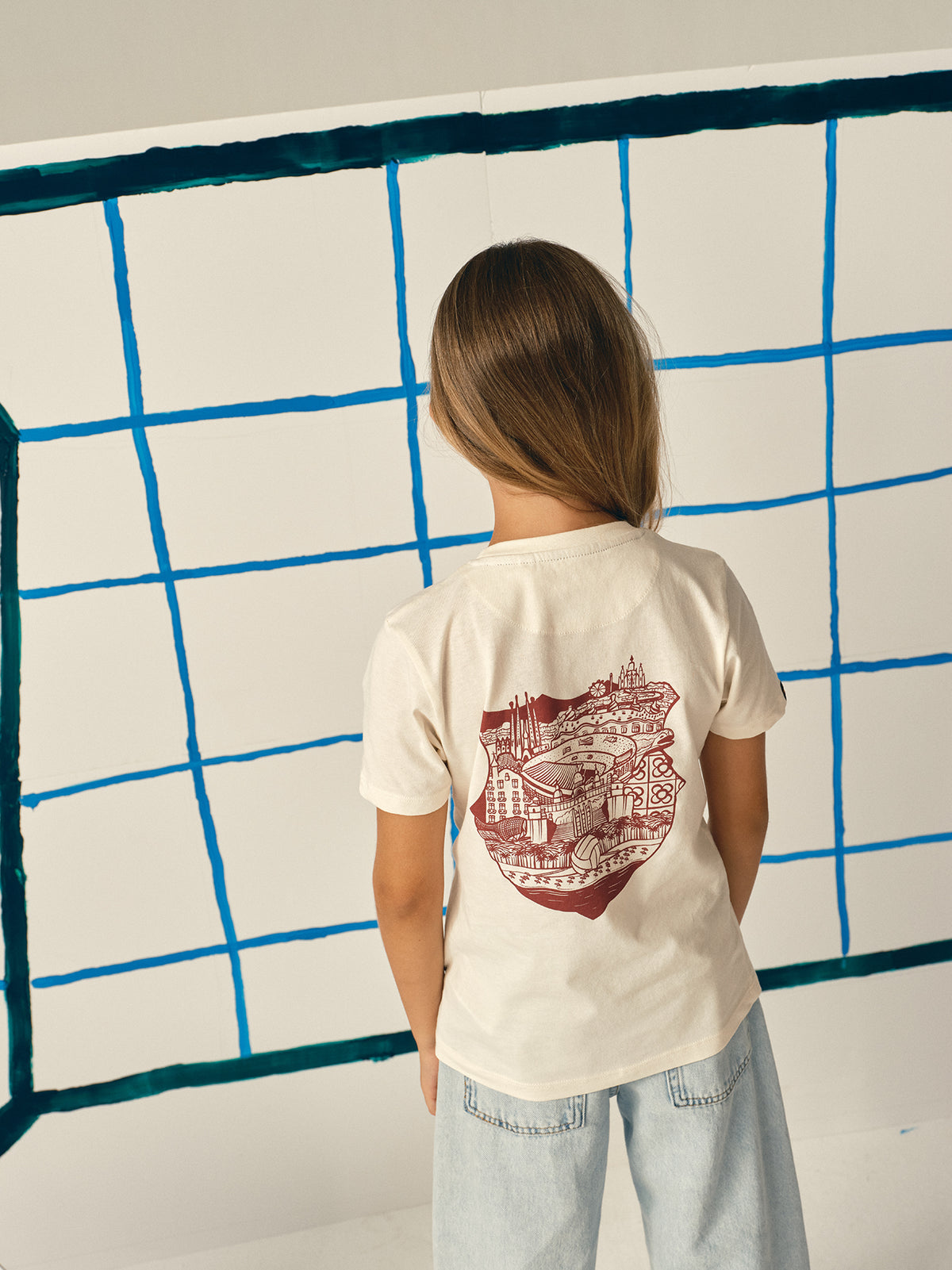 T-shirt Barça beige - Junior