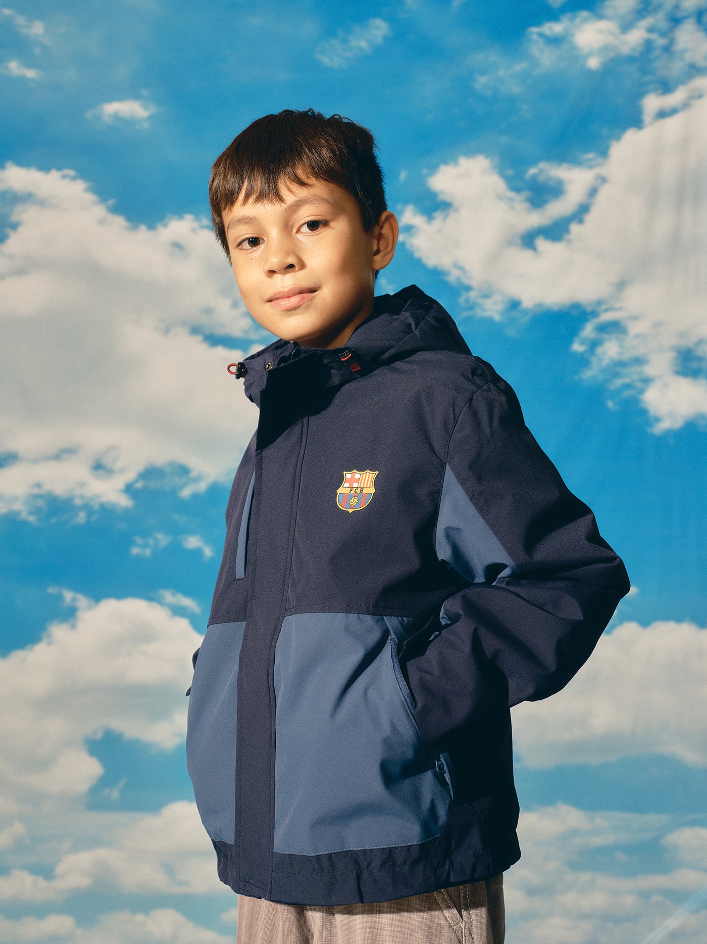 Veste Légère Bleu Marine Fan Club Barça – Junior
