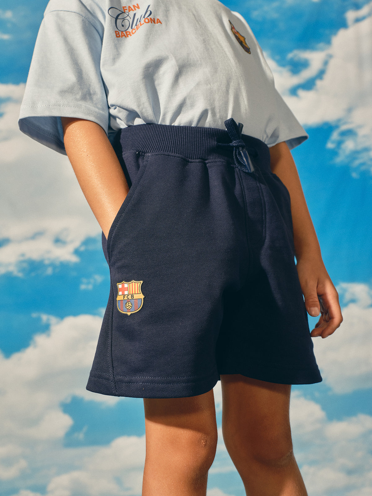 Shorts Navy Fan Club Barça - Junior