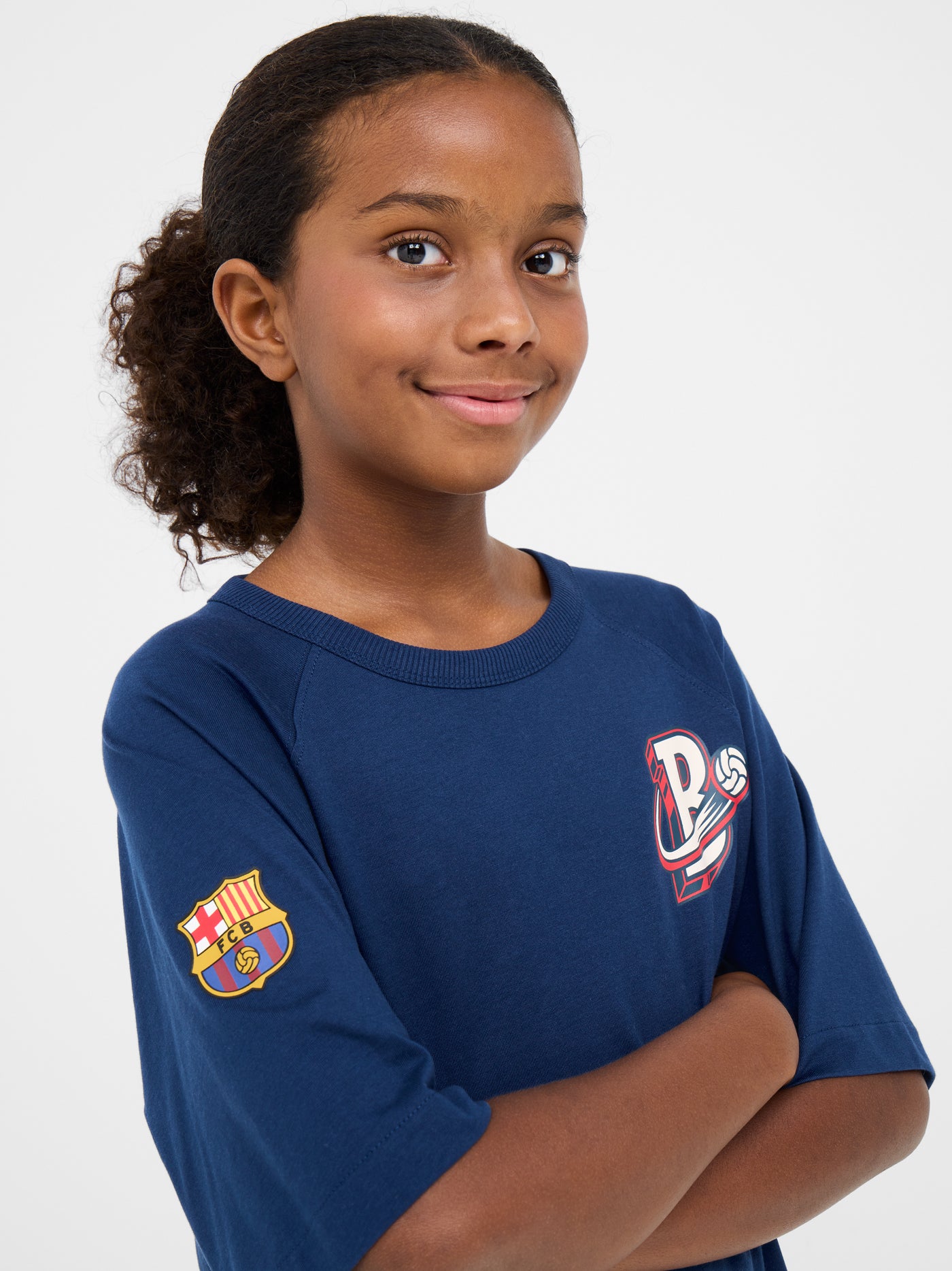 Blaues T-Shirt Barça – Junior