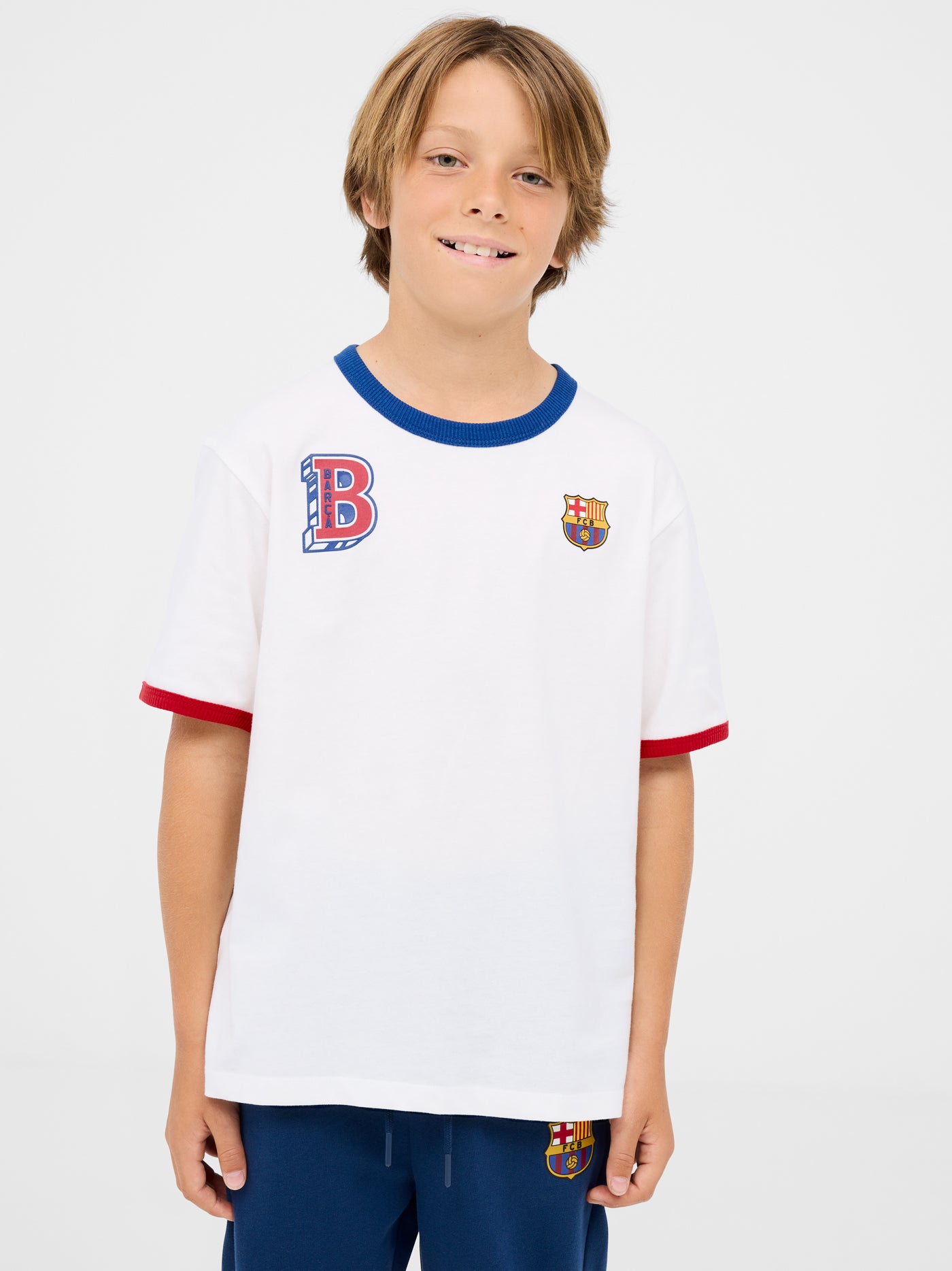 Camiseta blanca con escudo - Junior