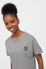 Crop top gris Barça - Mujer