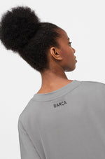 Crop top gris Barça - Mujer