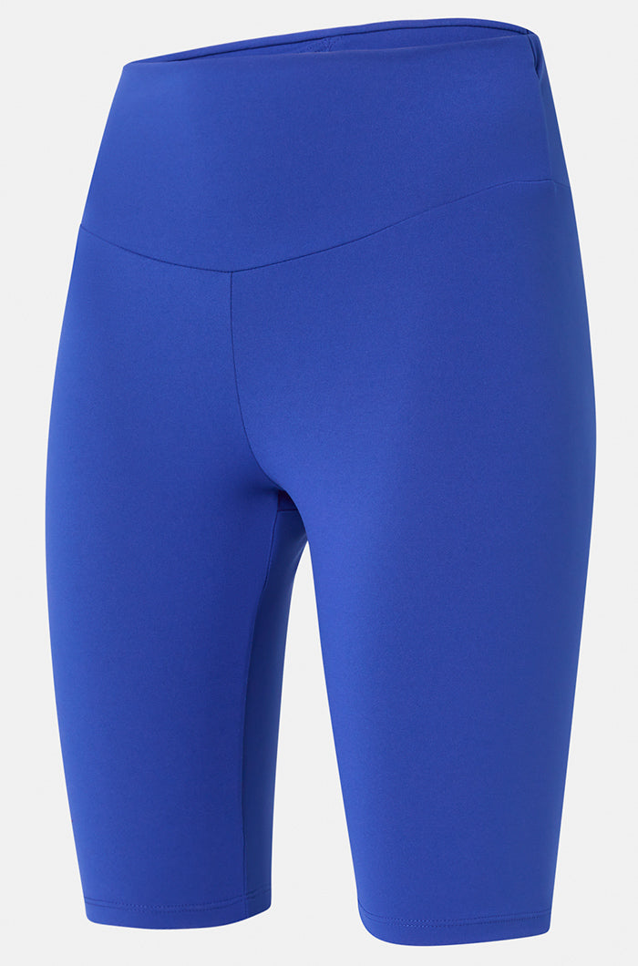 Short seamless leggings with shaping effect in blue, yellow and pink colour