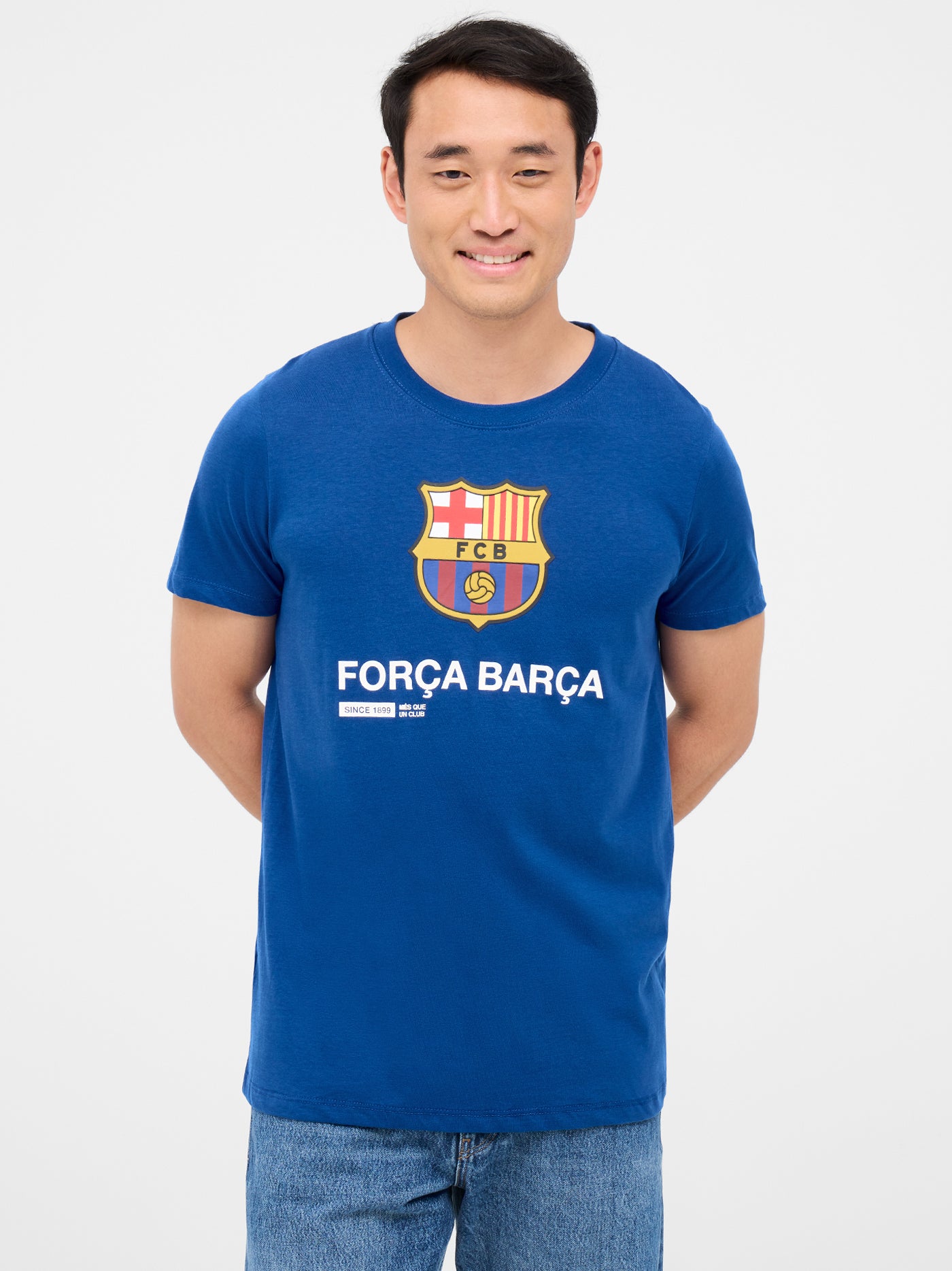T-shirt bleu Força Barça