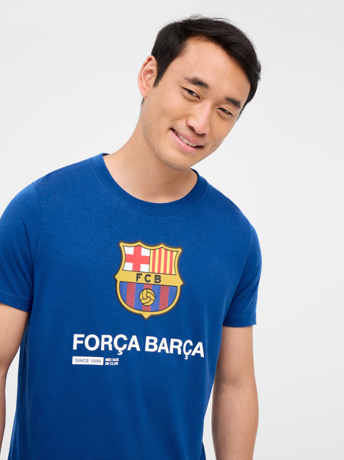 T-shirt bleu Força Barça