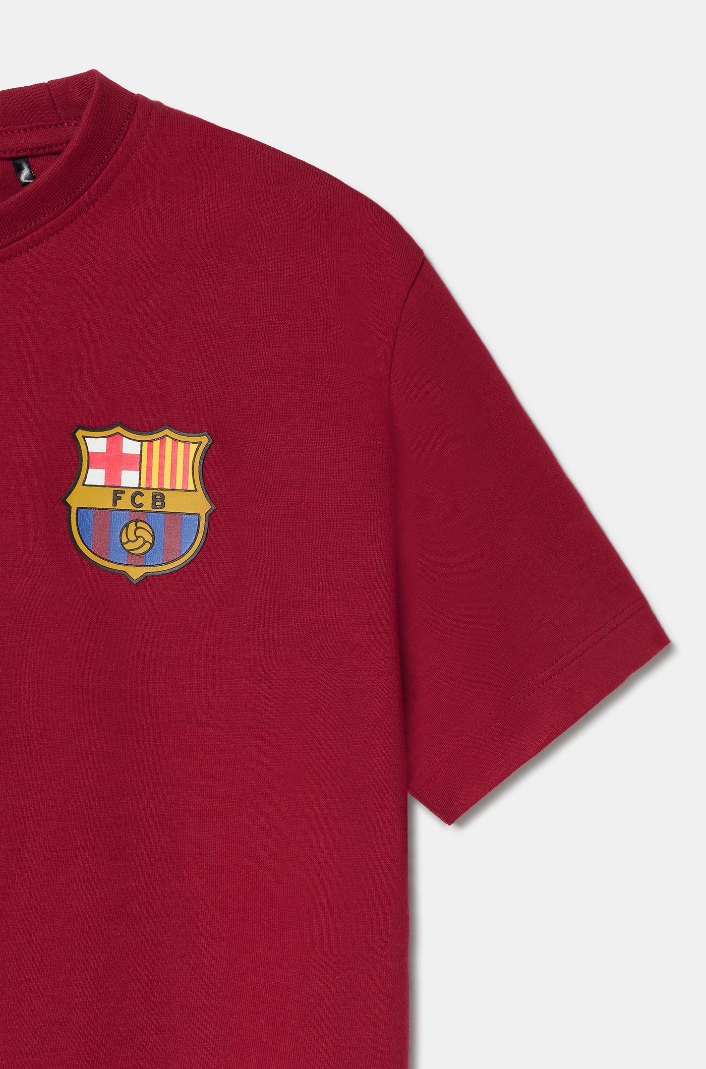 T-Shirt Rouge avec Emblème Barça - Junior