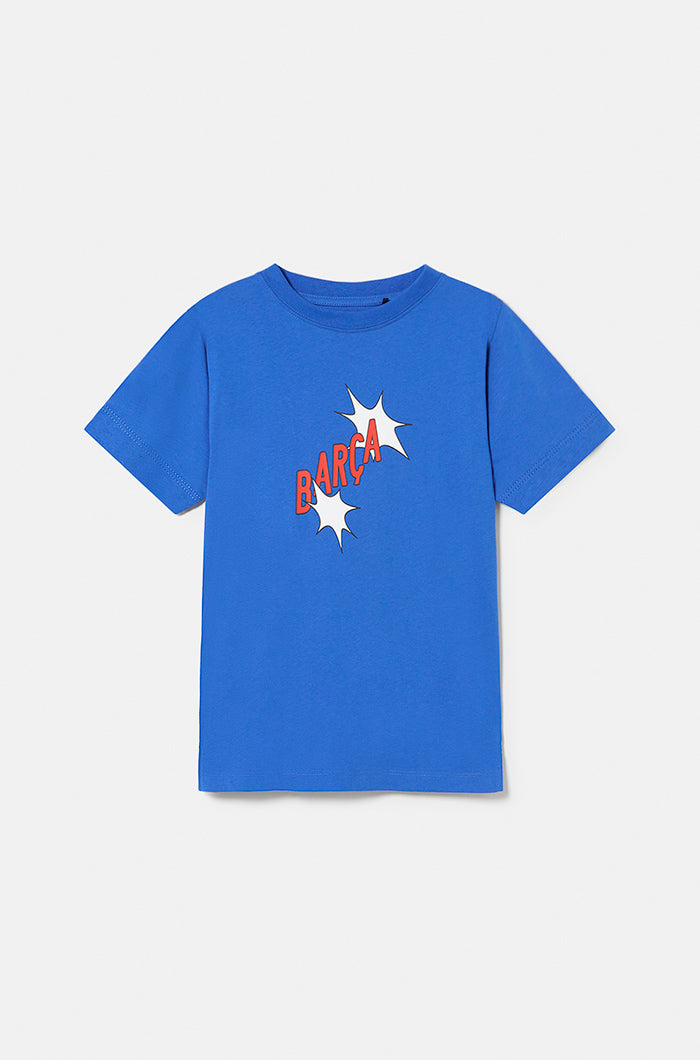 T-shirt Blue with Barça motifs - Junior