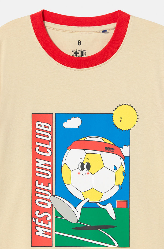 Barça-Ballzeichnungs-T-Shirt - Junior