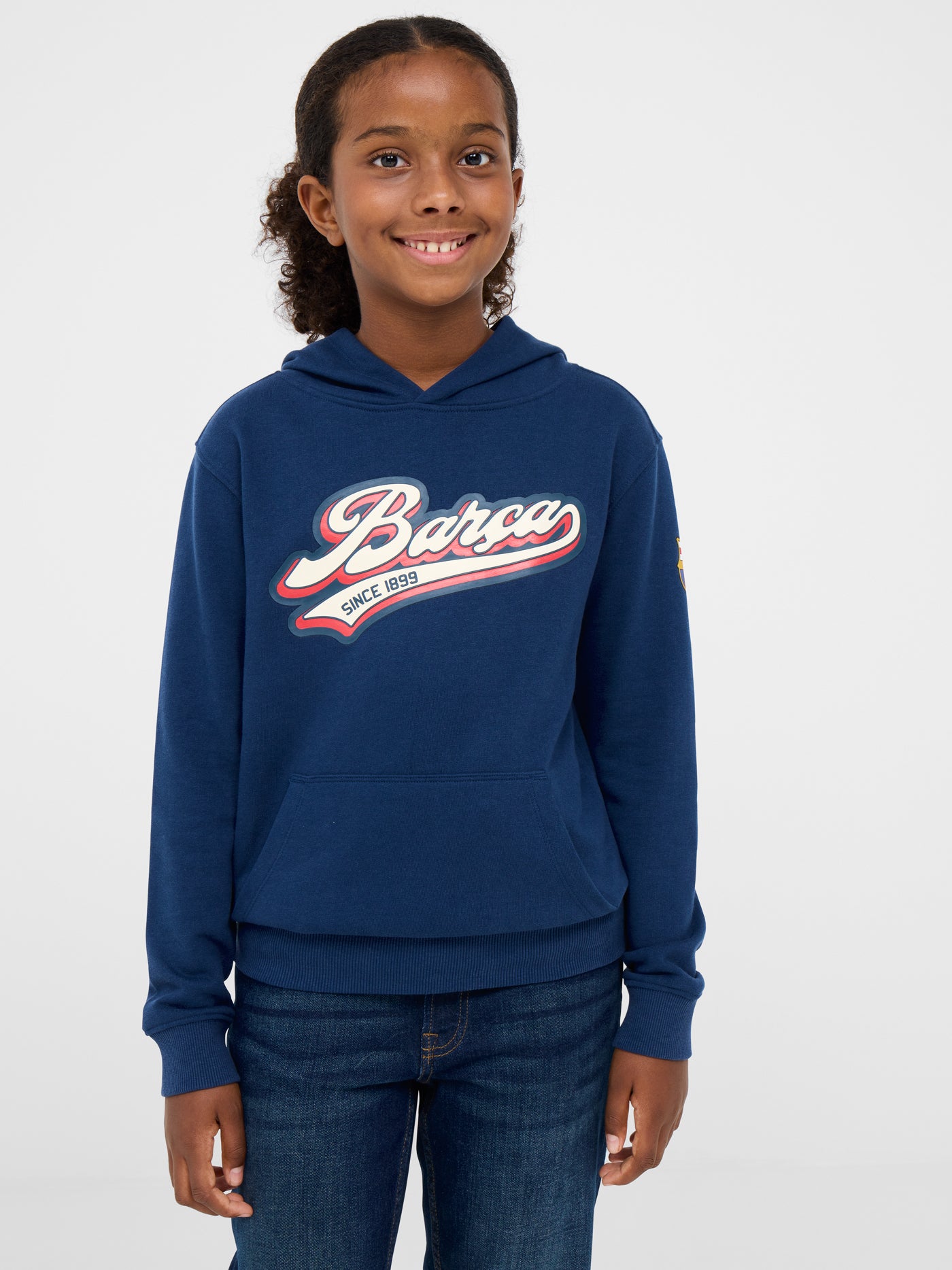 Sudadera azul Barça - Junior