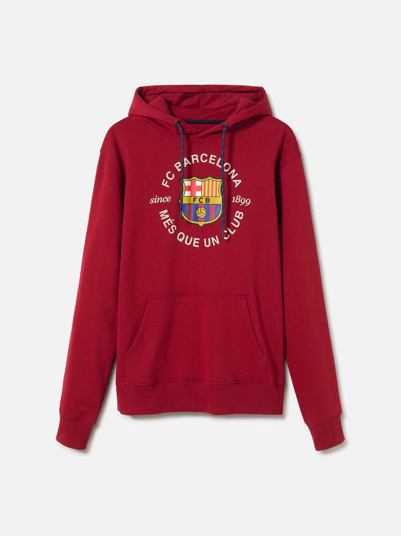 Sweat à Capuche Rouge avec Emblème Barça 