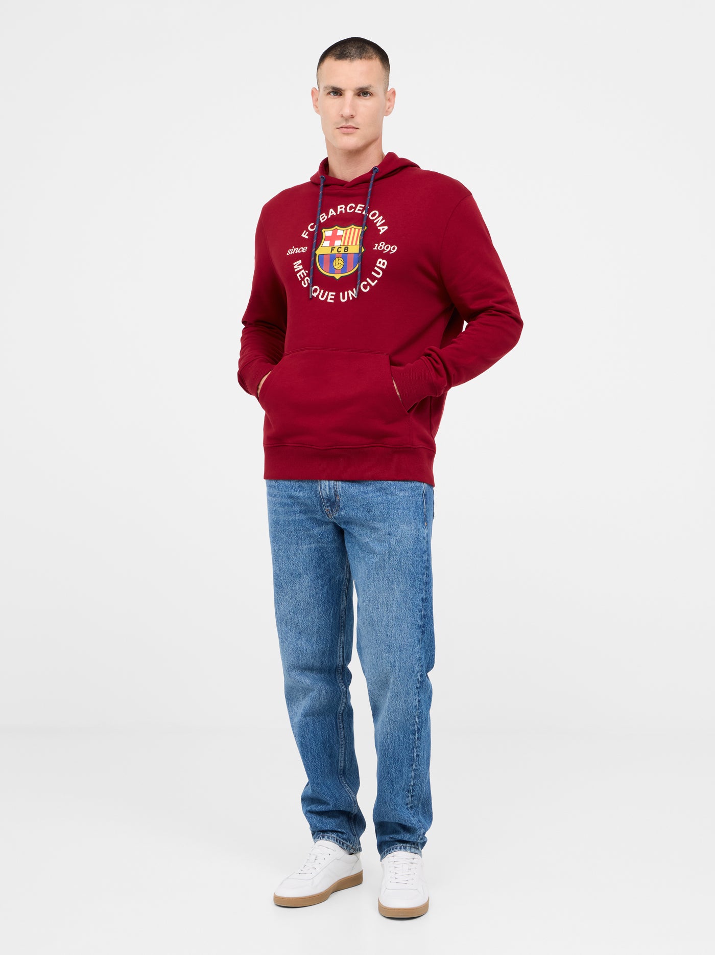 Sudadera roja escudo Barça