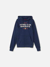 Sudadera Barça con escudo azul marino - Junior