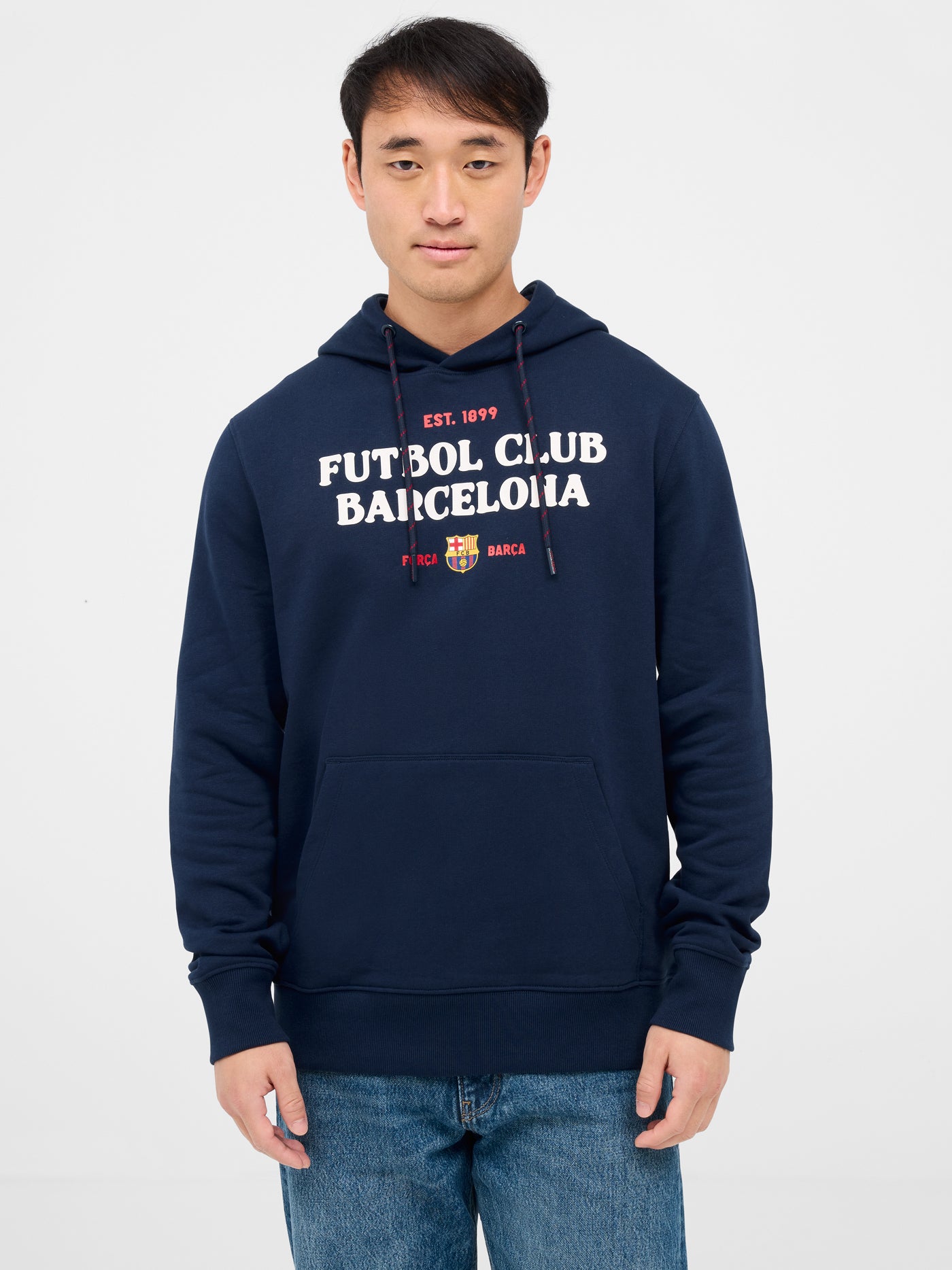 Sudadera Barça con escudo azul marino