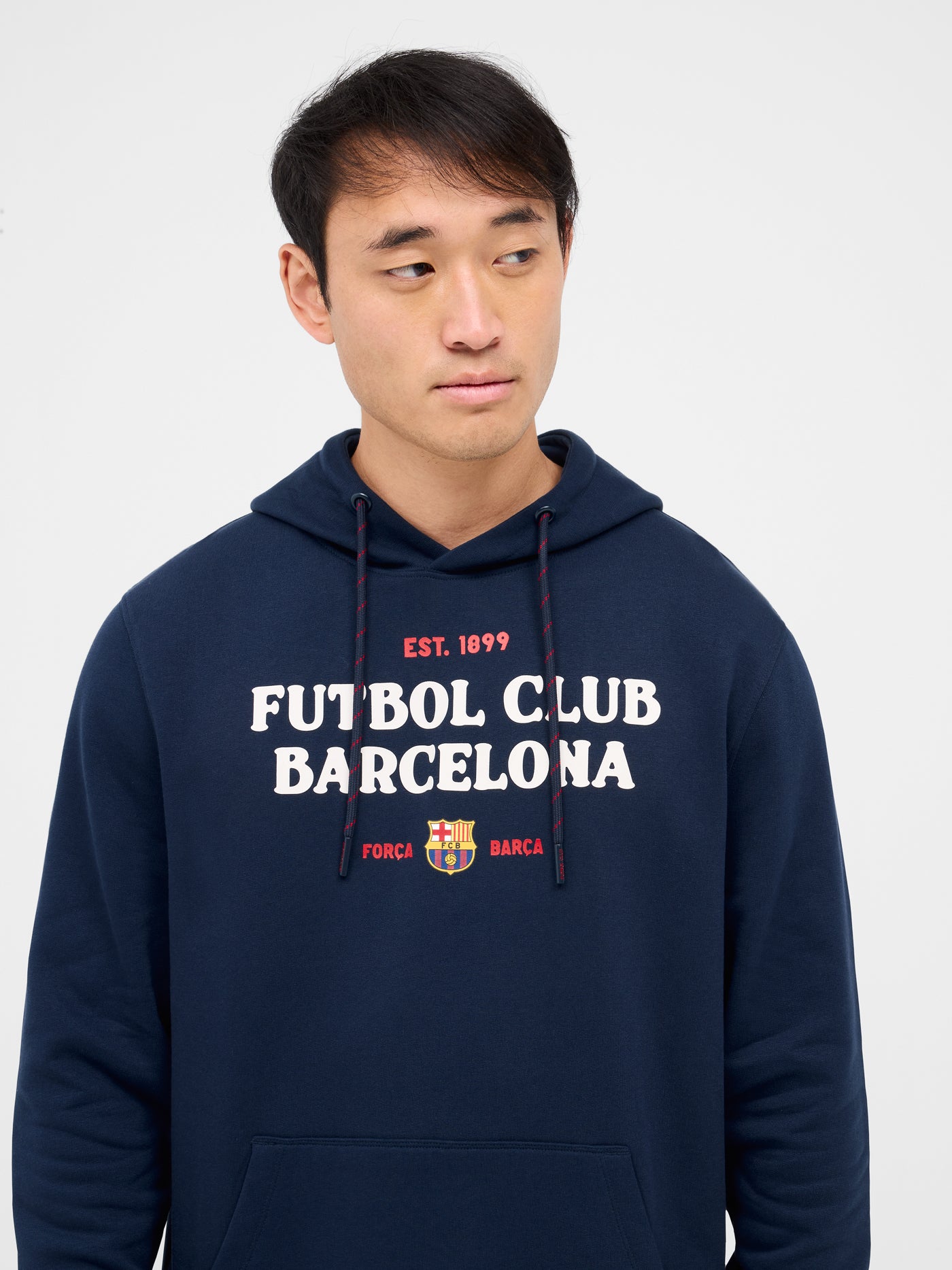 Sudadera Barça con escudo azul marino