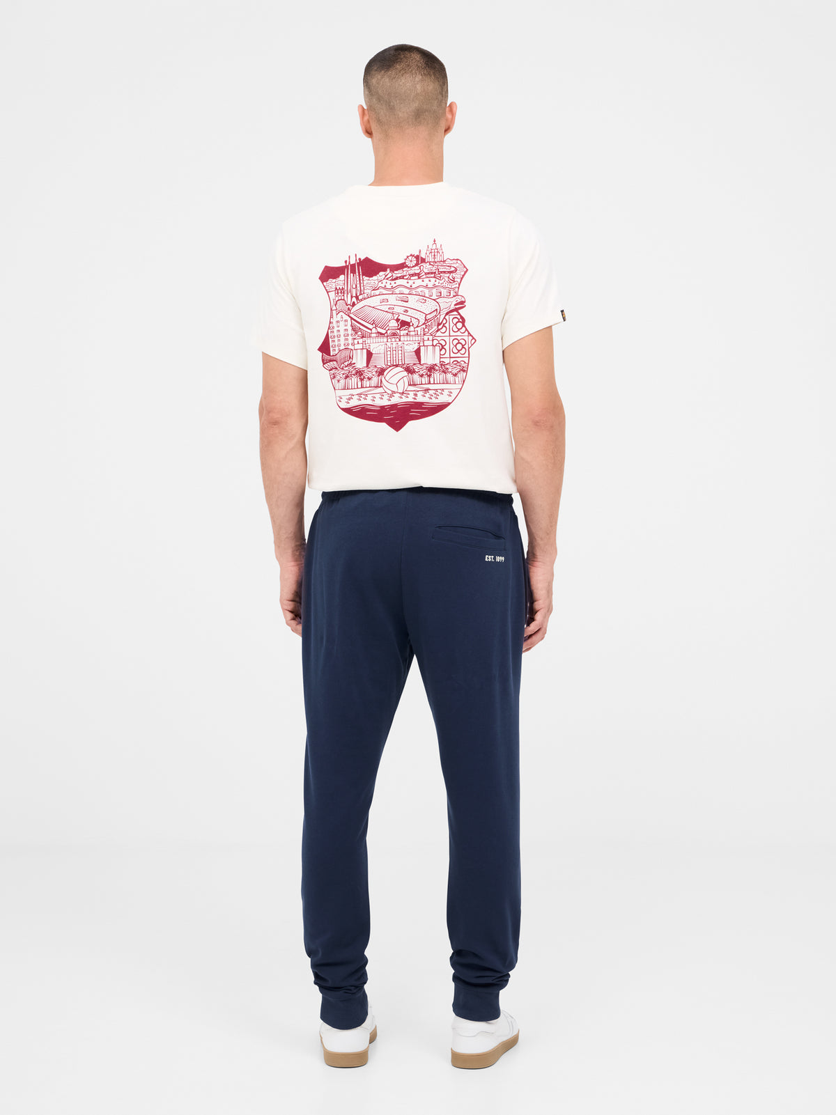 Navy Blue Sweatpants with Barça Crest