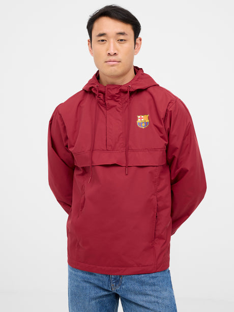 Chaqueta impermeable grana Barça