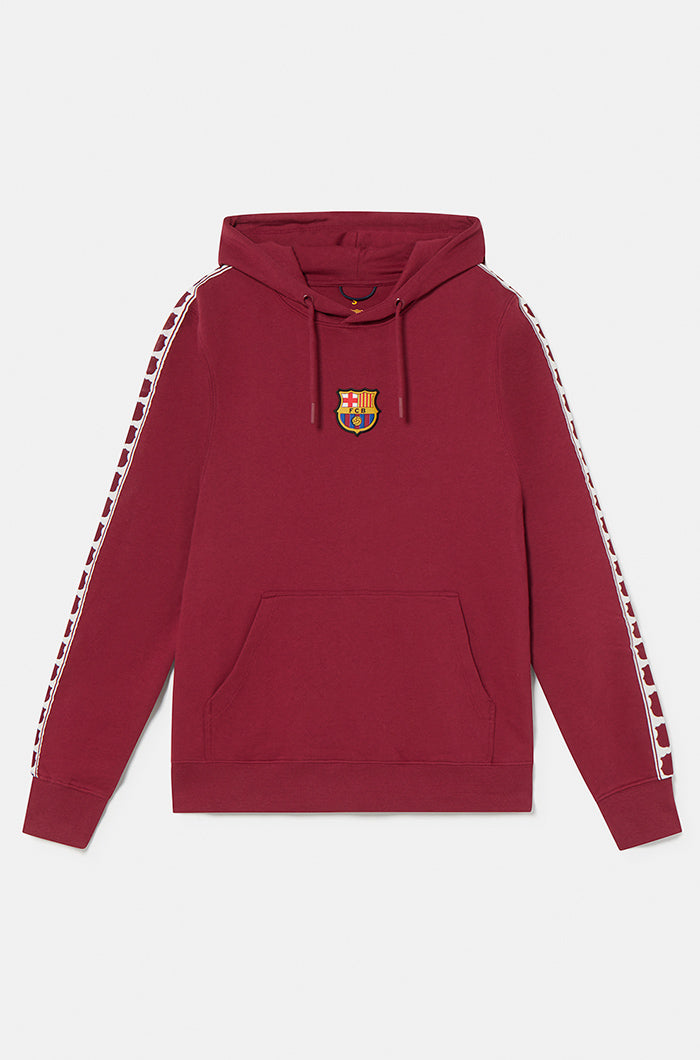 Sudadera capucha granate Barça