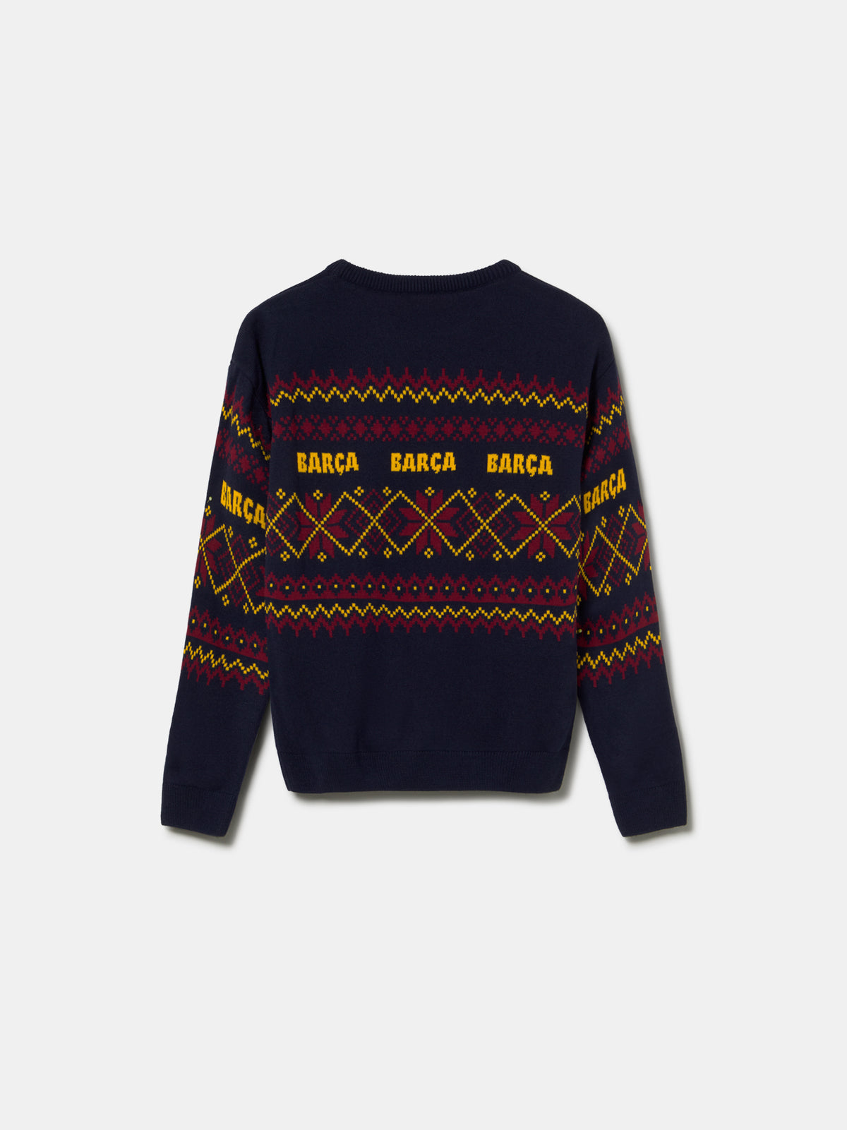 Pull de Noël Junior Bleu Marine FC Barcelone 