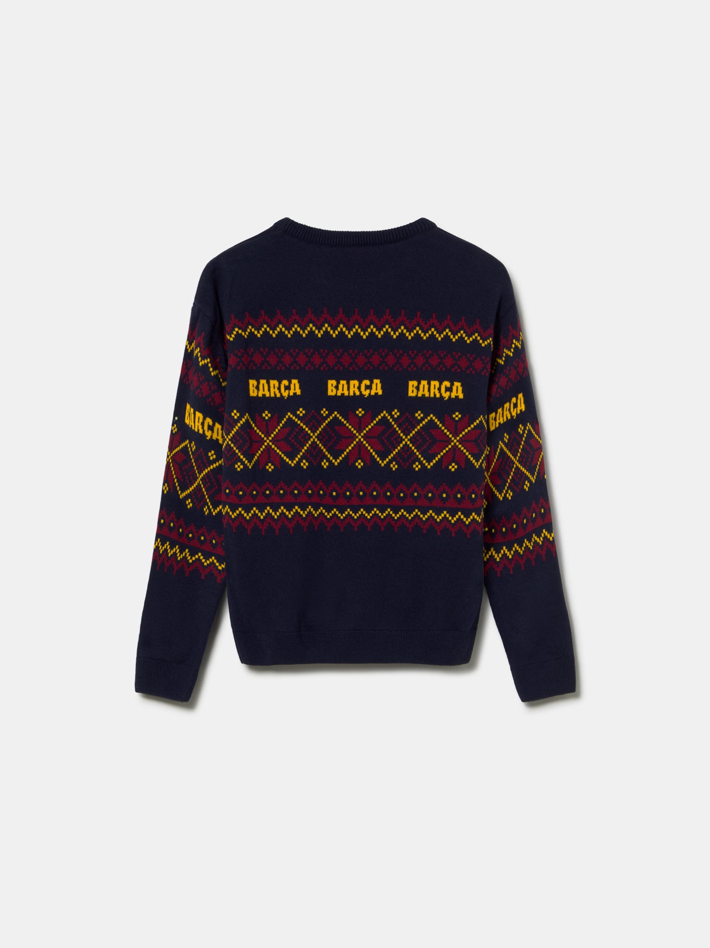 Pull de Noël Junior Bleu Marine FC Barcelone 