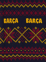 Pull de Noël Junior Bleu Marine FC Barcelone 