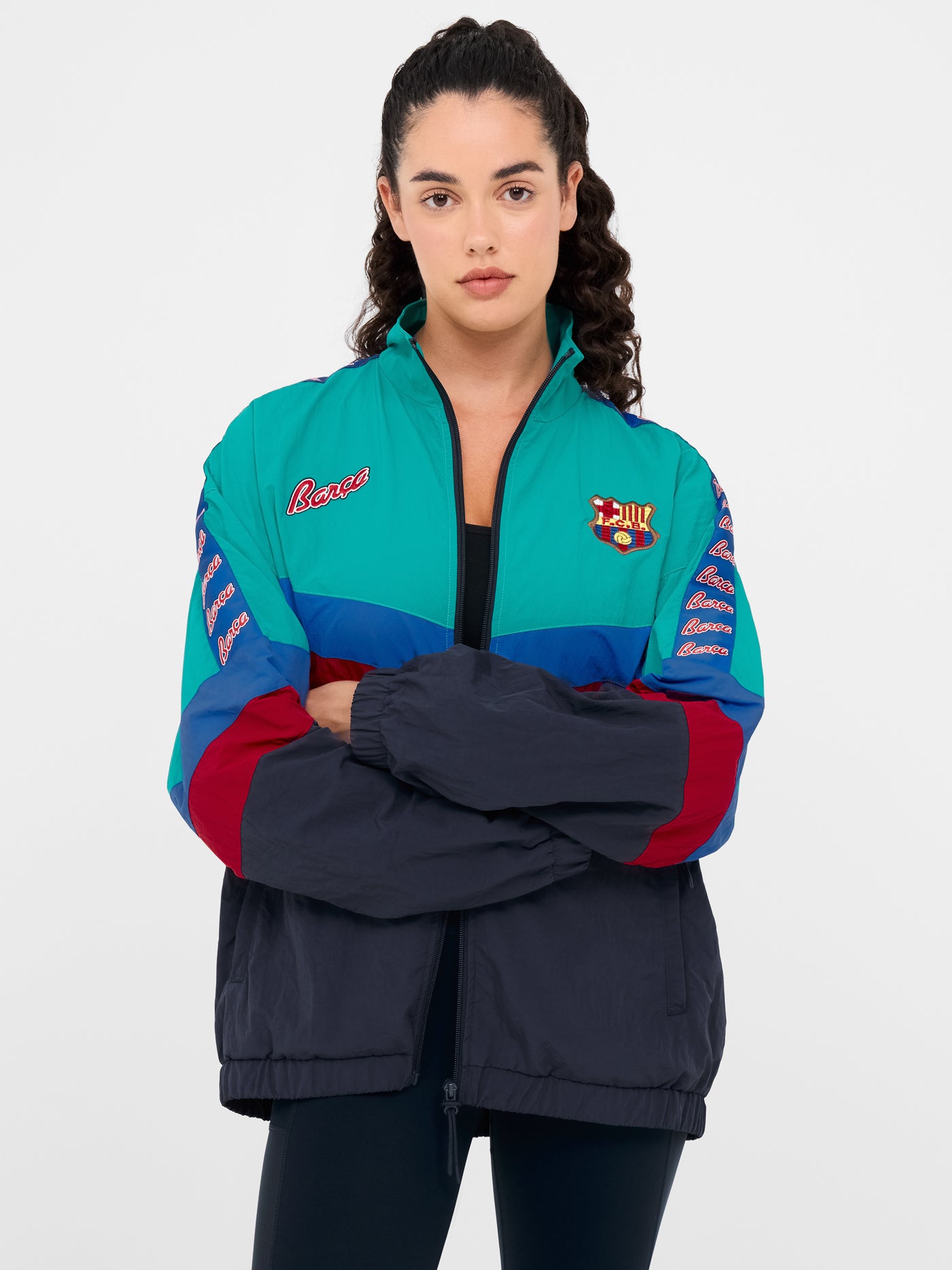 FC Barcelona Retro-Jacke